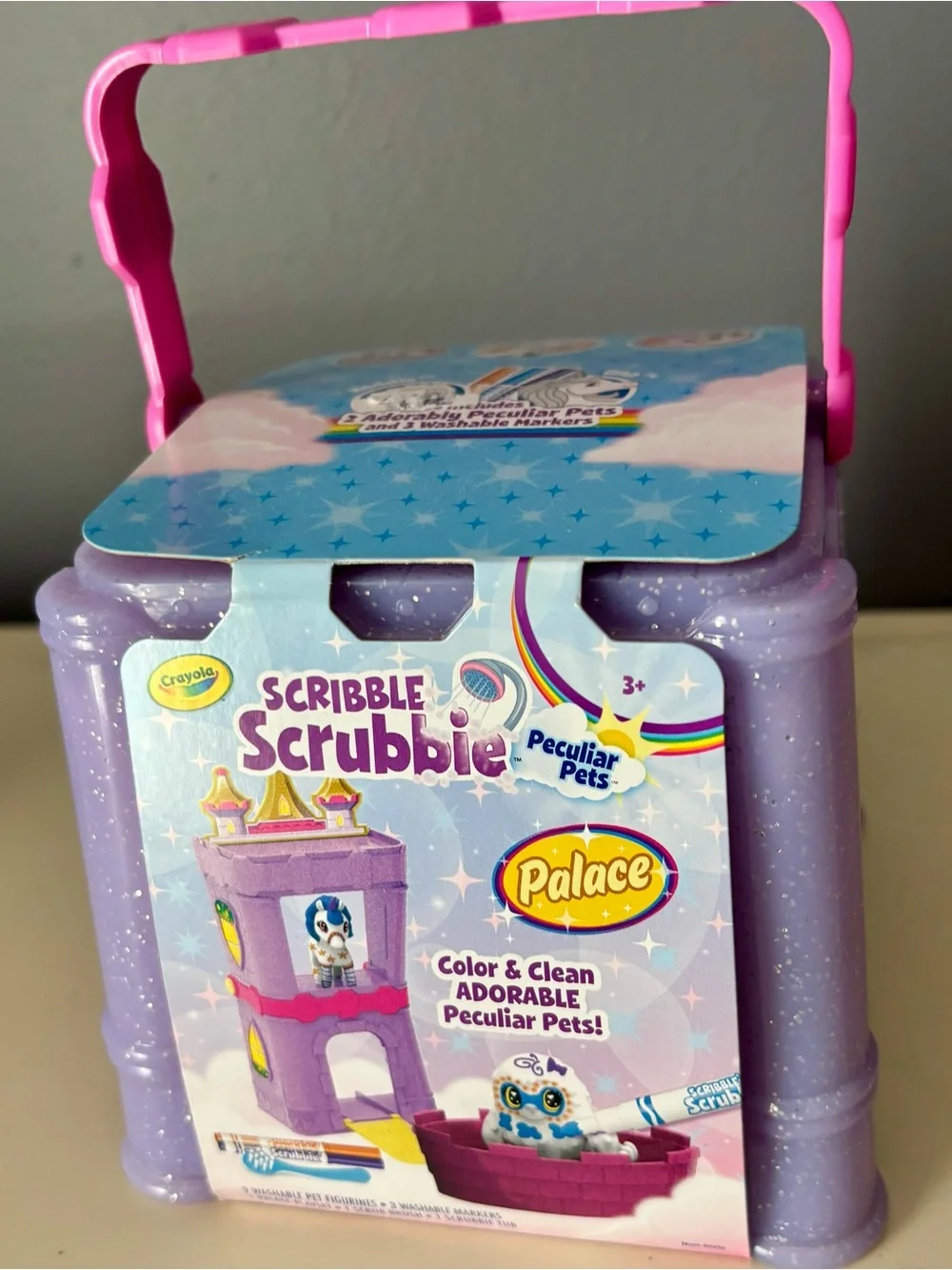 Crayola Scribble Scrubbie Palace Playset - Pink Handle / Purple Glitter Case